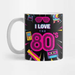 I Love The 80s retro style Mug